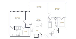 Alexan Riverside's B9 Luxury Floor Plan - B9 luxury floor plan