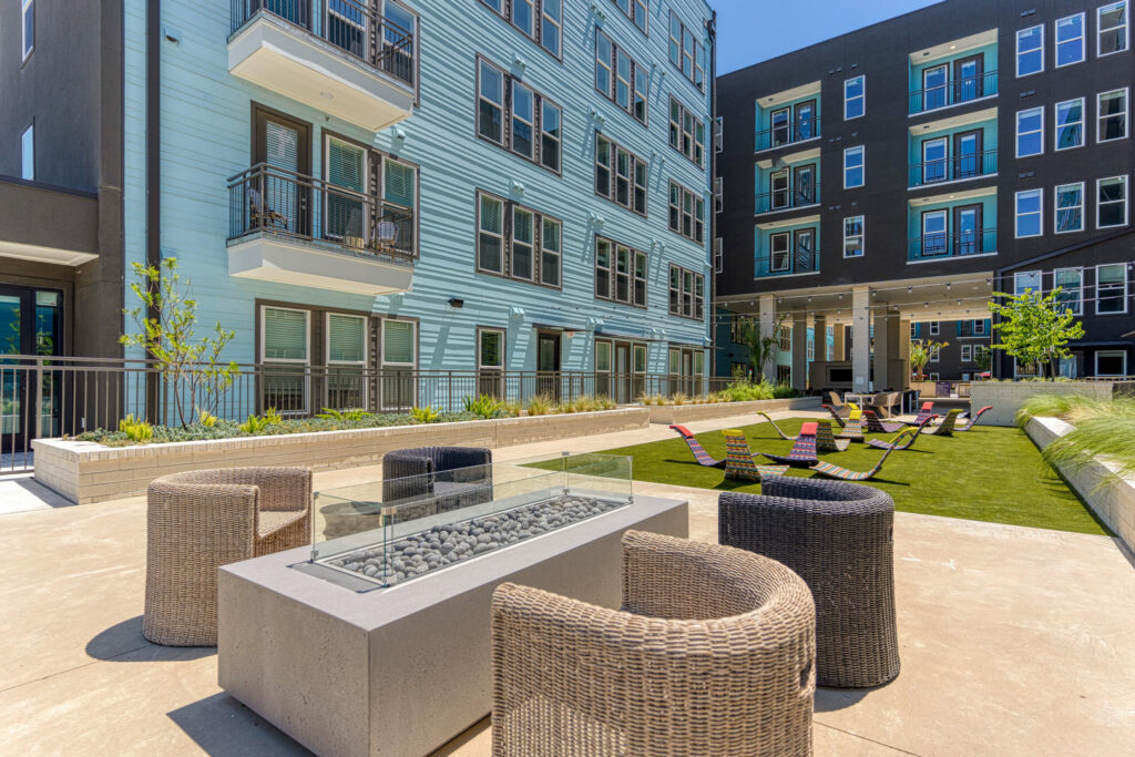 Your Home Base - luxury apartment community amenity outdoor lounge